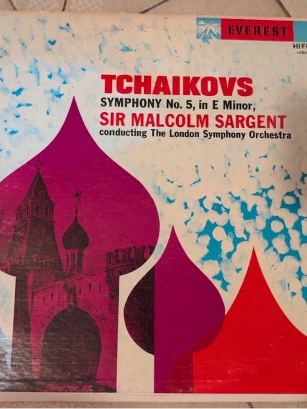 Tchaikovsky Symphony No. 5 in E Minor Sargent London SO Everest Hi-Fi LP